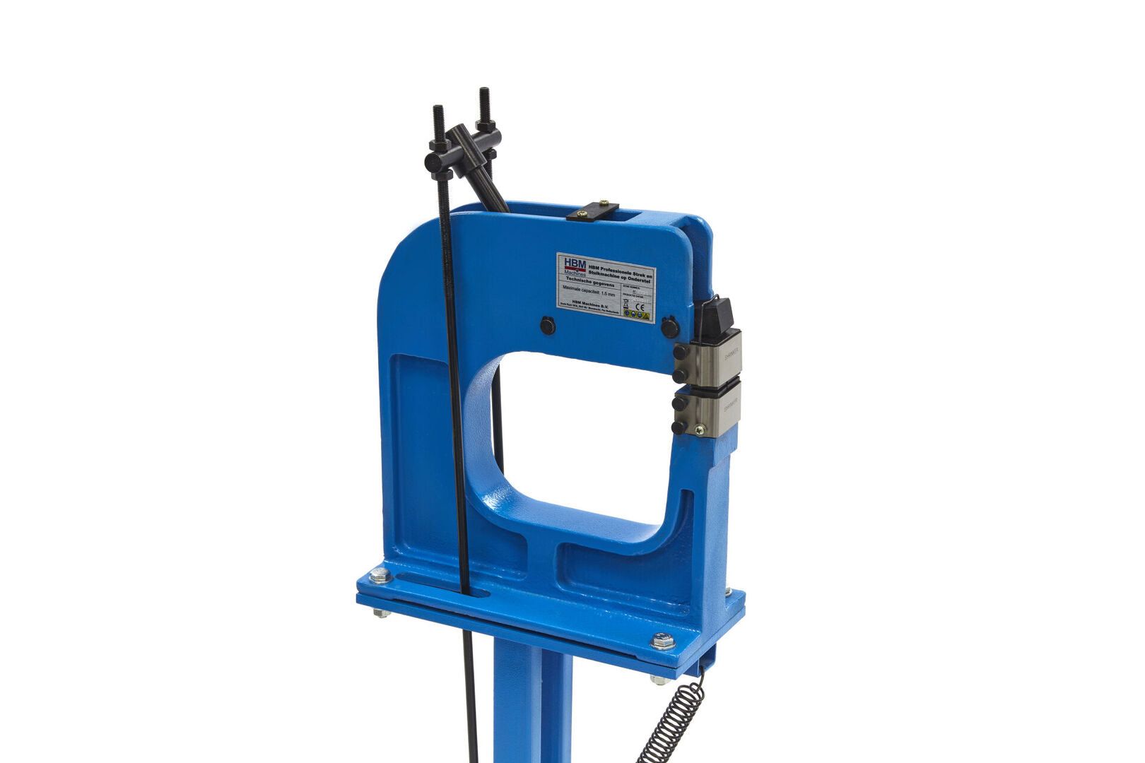 Stroj na spájanie a napínanie kovu so stojanom hbm