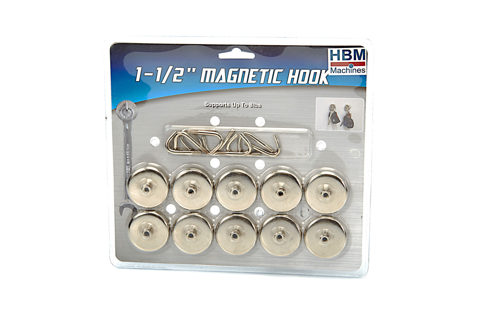 Háčiky s magnetom, sada 10ks, HBM Holandsko