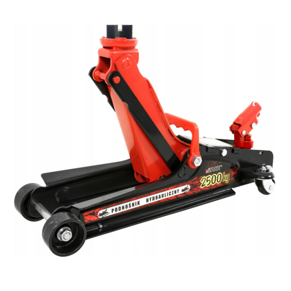Hydraulický nízkoprofilový pojazdný zdvihák - žaba, s otočnou rukoväťou 2,5t