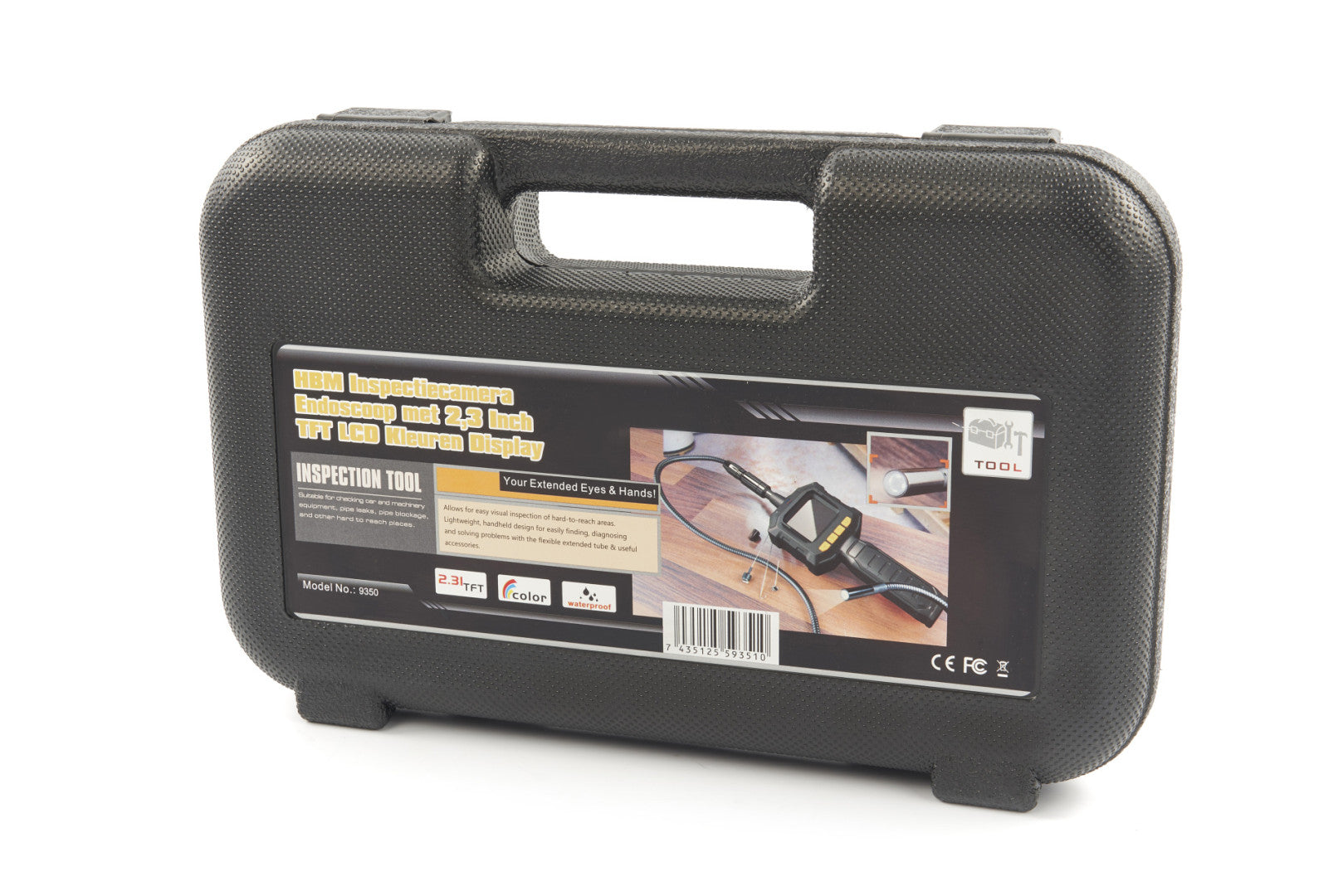 Inšpekčná endoskopická kamera, farebný 2,3'' LCD TFT displej HBM Machines Holandsko