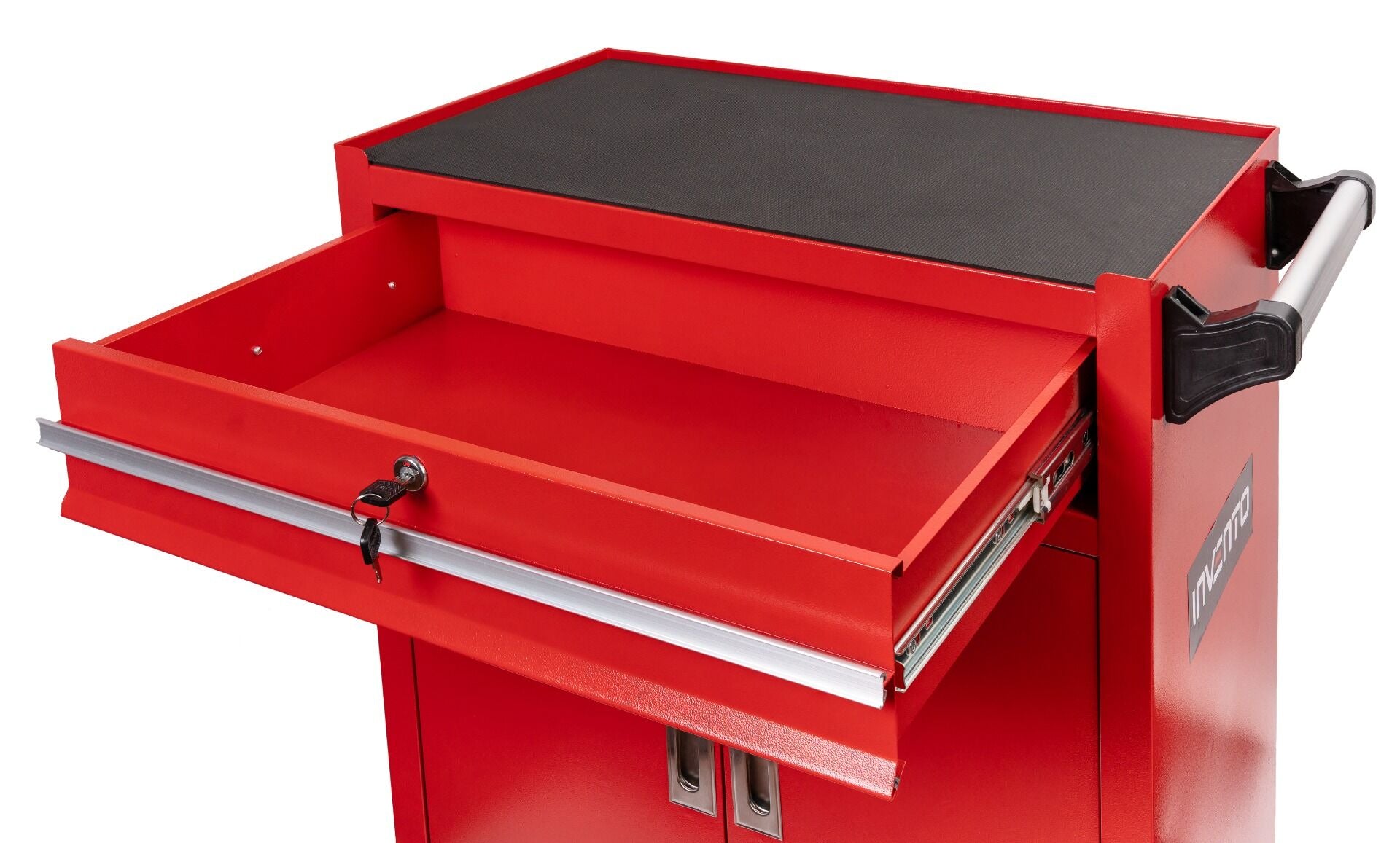 Dielenský vozík - skrinka na náradie červená premium, 73 × 63 × 40cm Invento