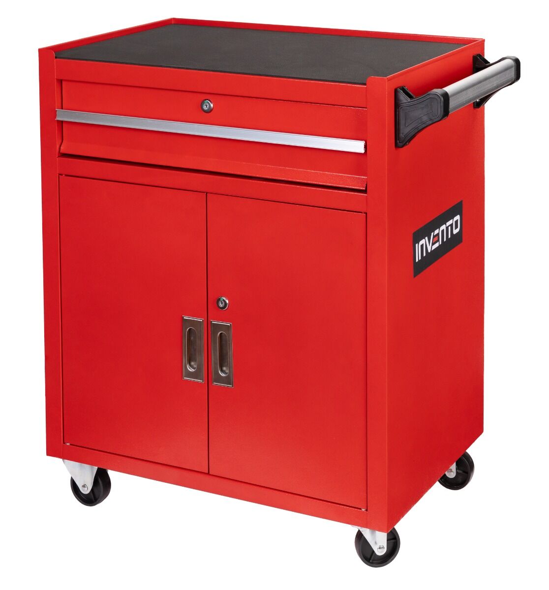 Dielenský vozík - skrinka na náradie červená premium, 73 × 63 × 40cm Invento