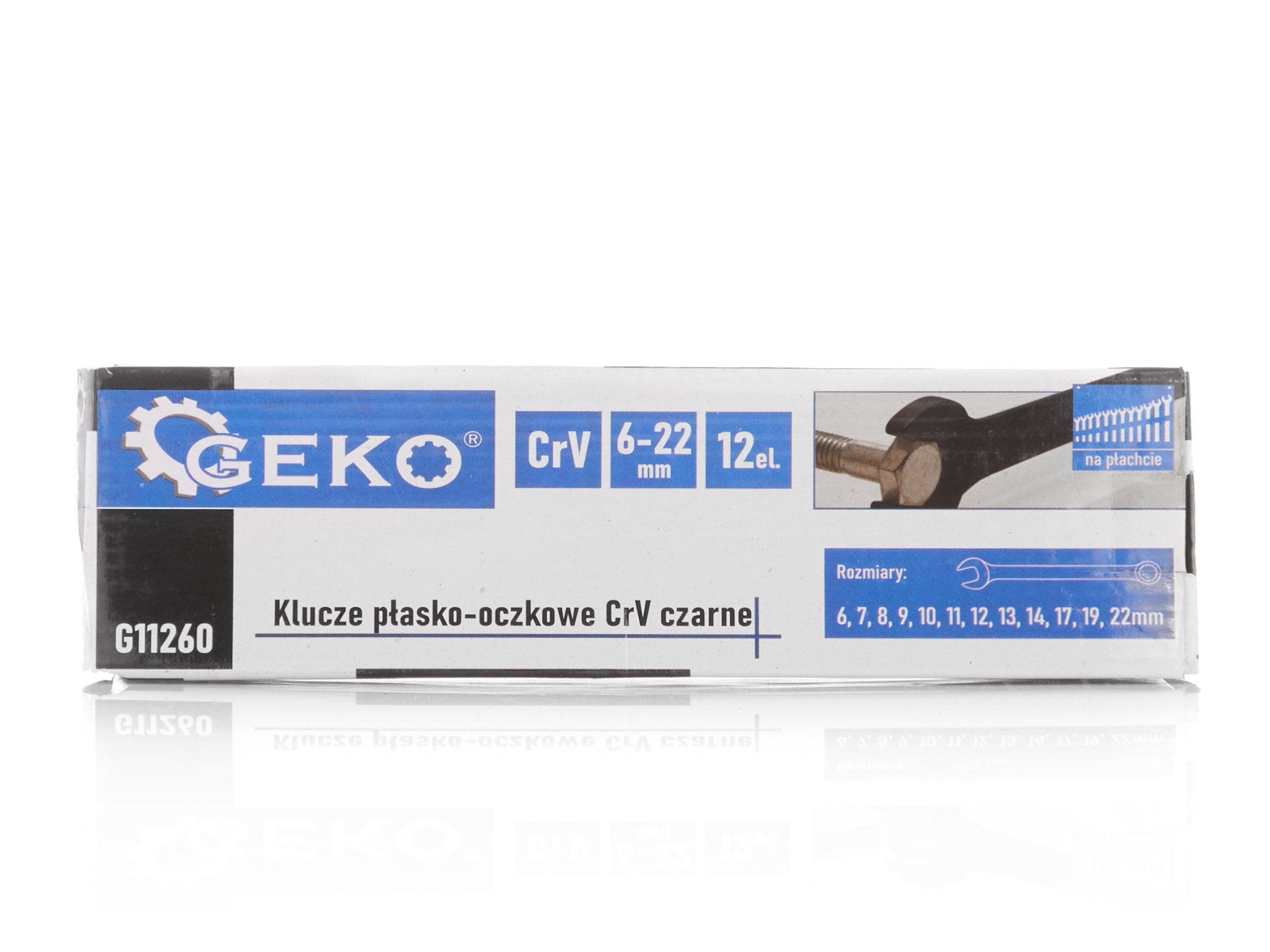 Sada kombinovaných očko-plochých kľúčov 12ks 6 - 22mm Cr-V čierne