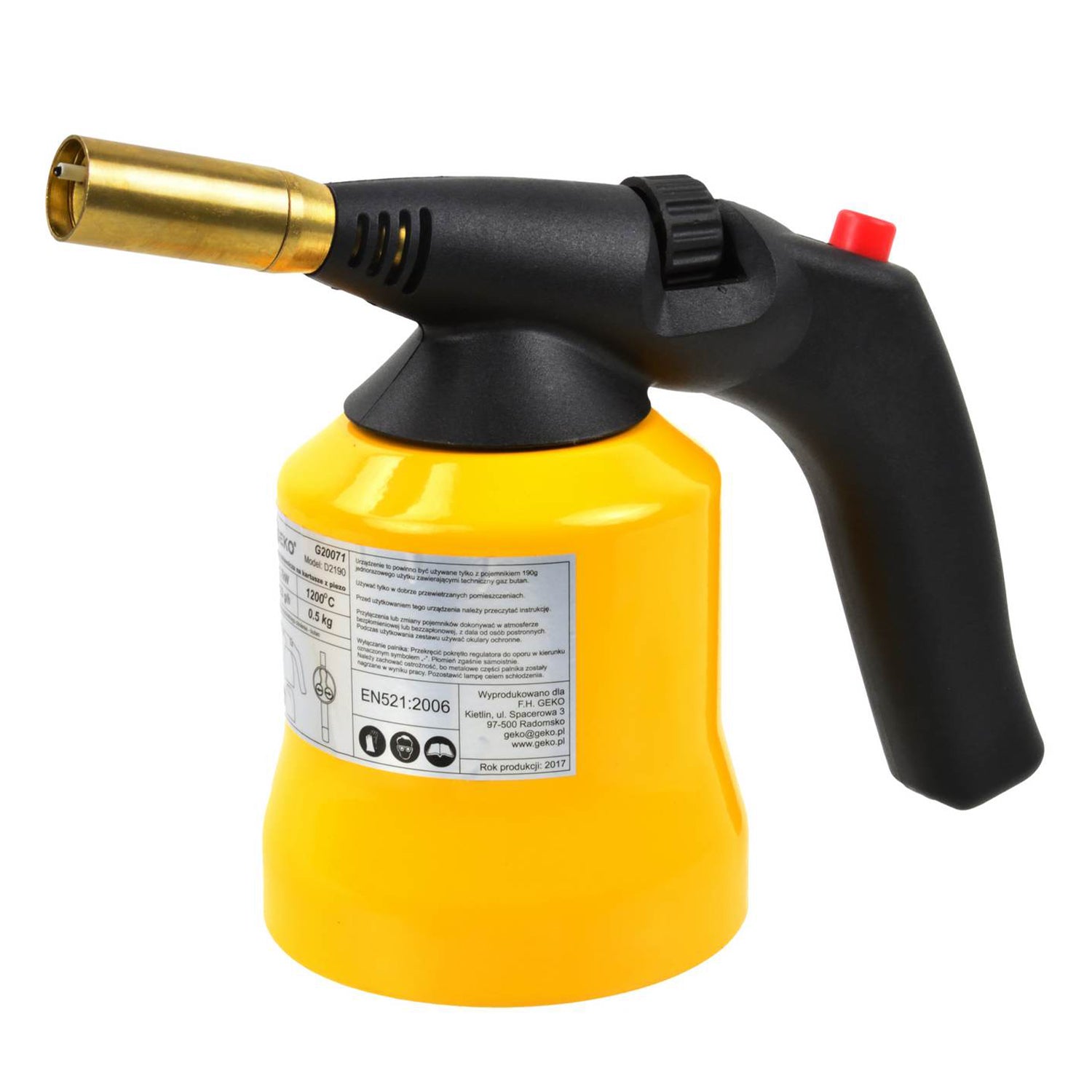 Spájkovacia lampa s piezo zapaľovaním 1,7 kw geko