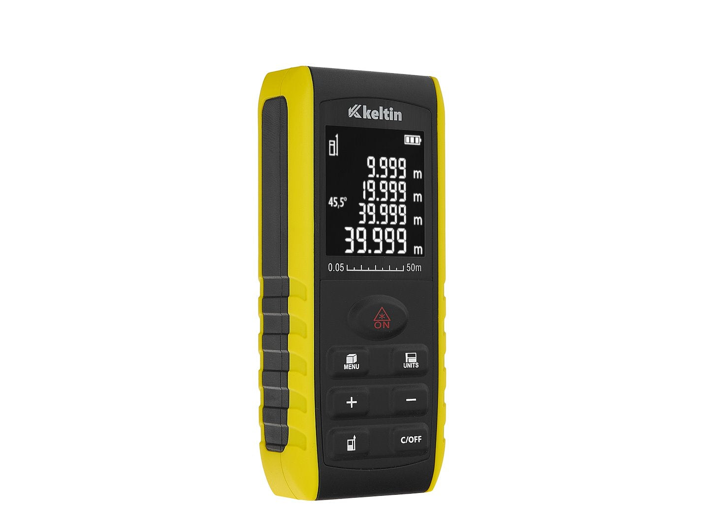 Laserový diaľkomer - merač vzdialenosti 2v1, 50m, s funkciou merania uhlov Ketlin