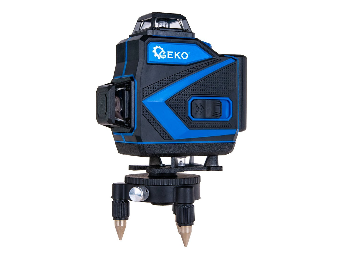 Laserová vodováha - krížový laser 360° 4D, s 2 akumulátormi, Geko