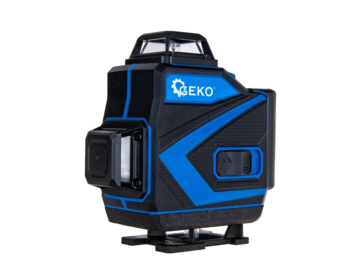Laserová vodováha - krížový laser 360° 4D, s 2 akumulátormi, Geko