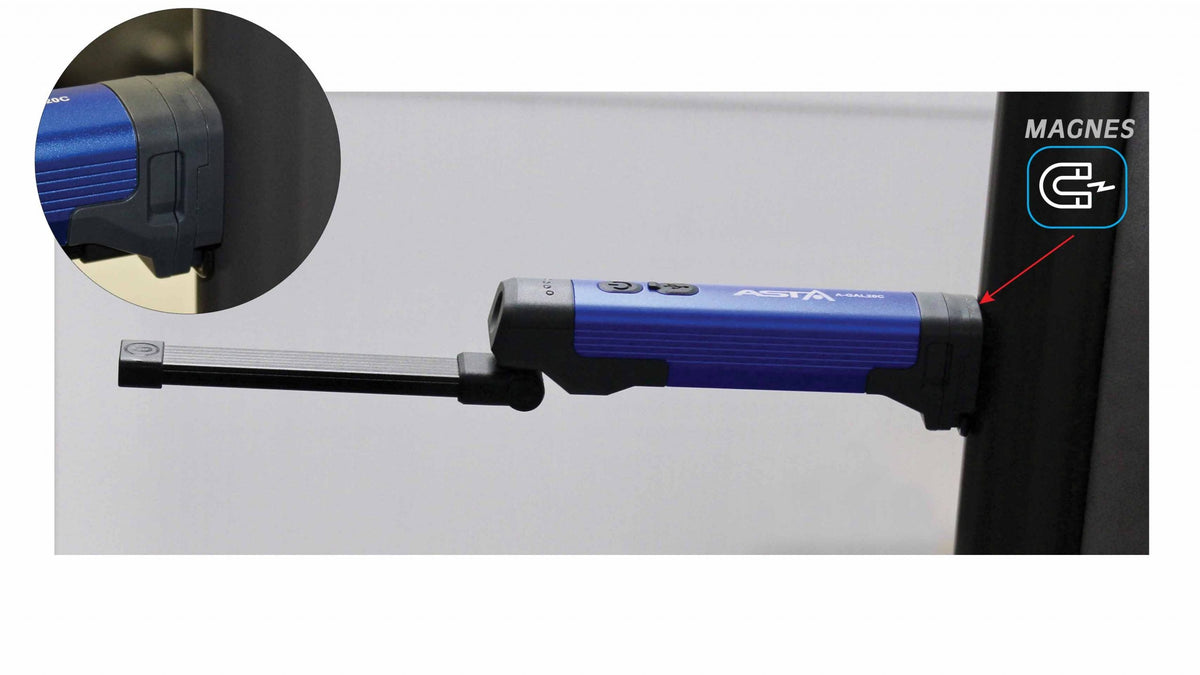 LED COB dielenská pracovná lampa s akumulátorom, 400lm Asta