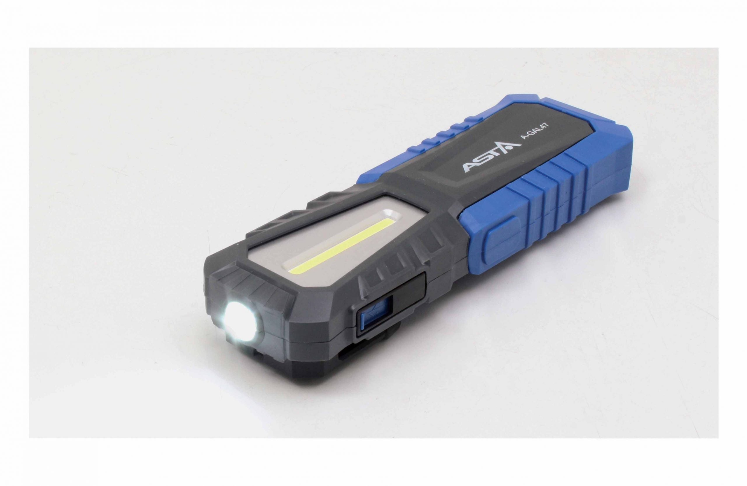 LED COB pracovná dielenská lampa s akumulátorom, 240lm Asta