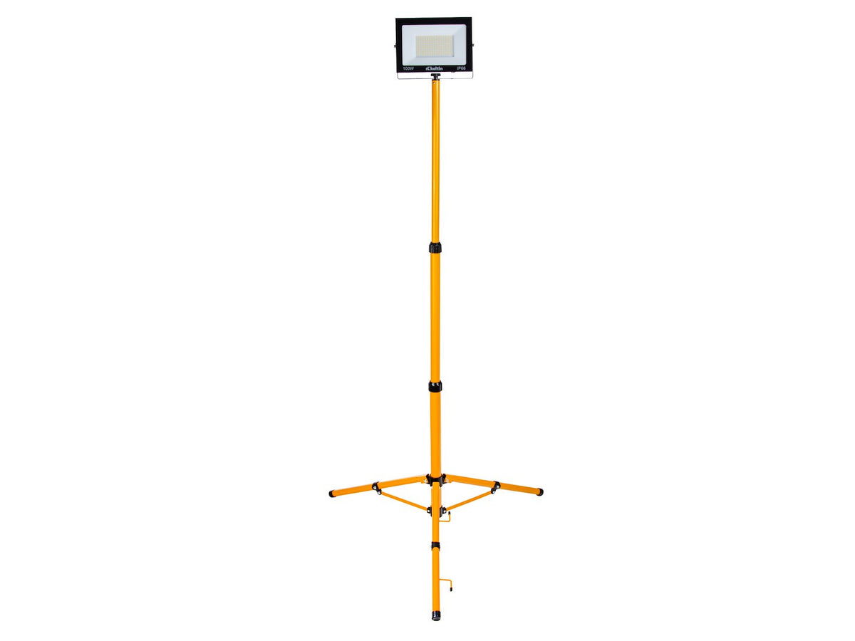 LED reflektor 100W, s nastaviteľným statívom 60 - 160cm, neutrálna biela 4500K, 10000lm, Geko