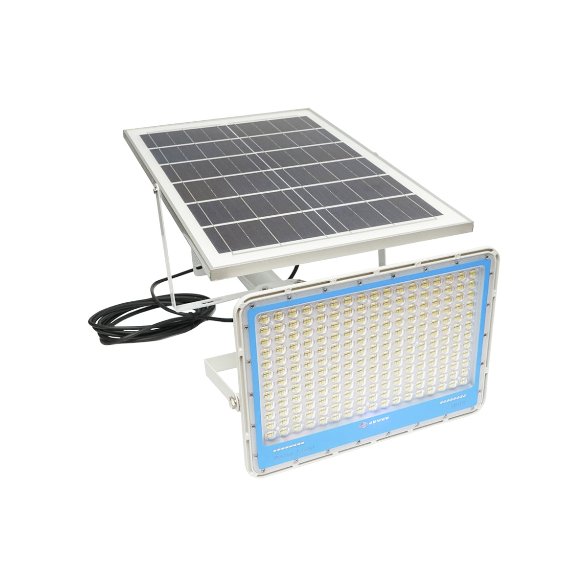 LED reflektor 400W, 6500K so solárnym panelom 28W diaľkové ovládanie a batéria 40Ah Breckner Germany