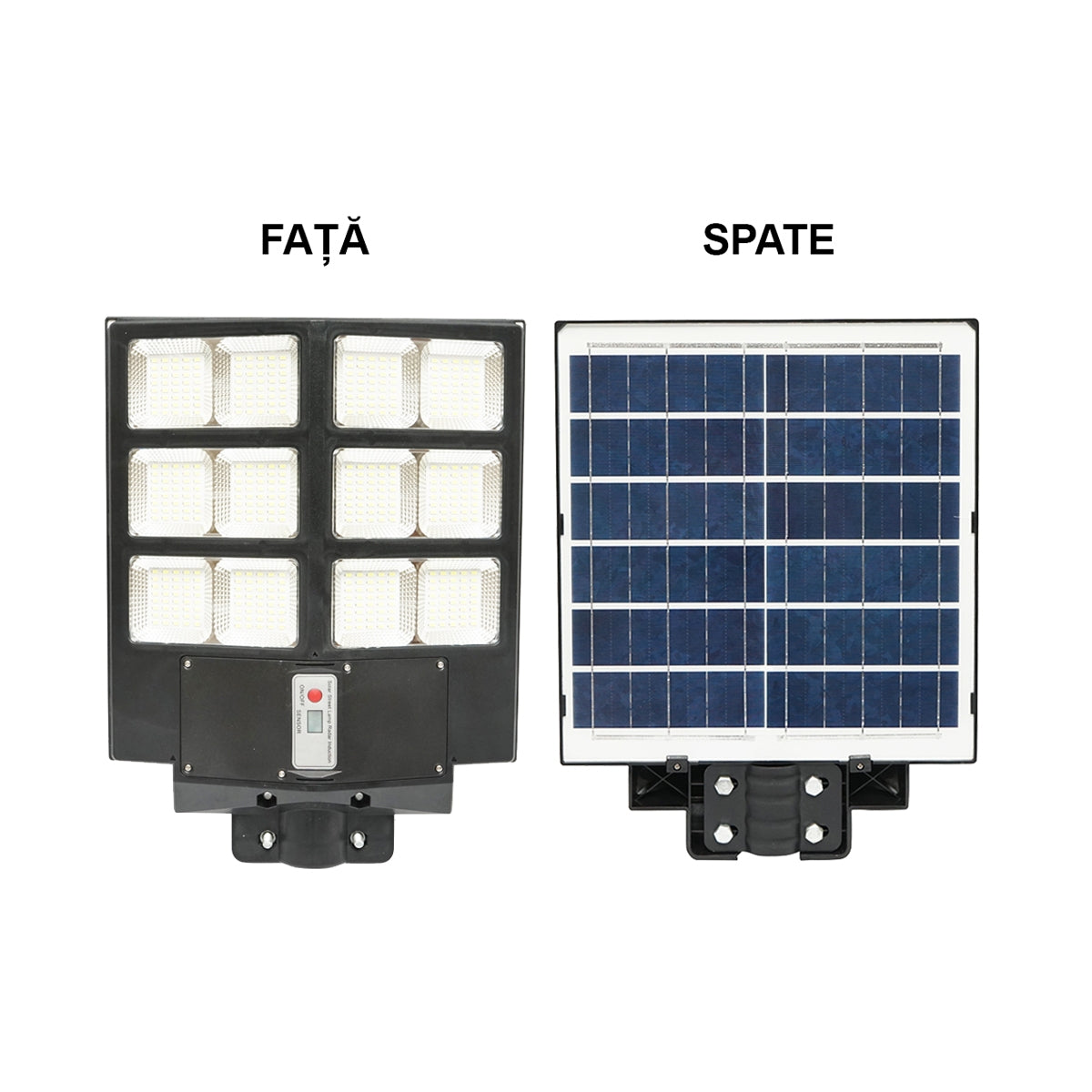 LED solárna lampa - pouličné osvetlenie 200W 6500K so solárnym panelom, diaľkovým ovládaním, pohybovým senzorom Breckner Germany