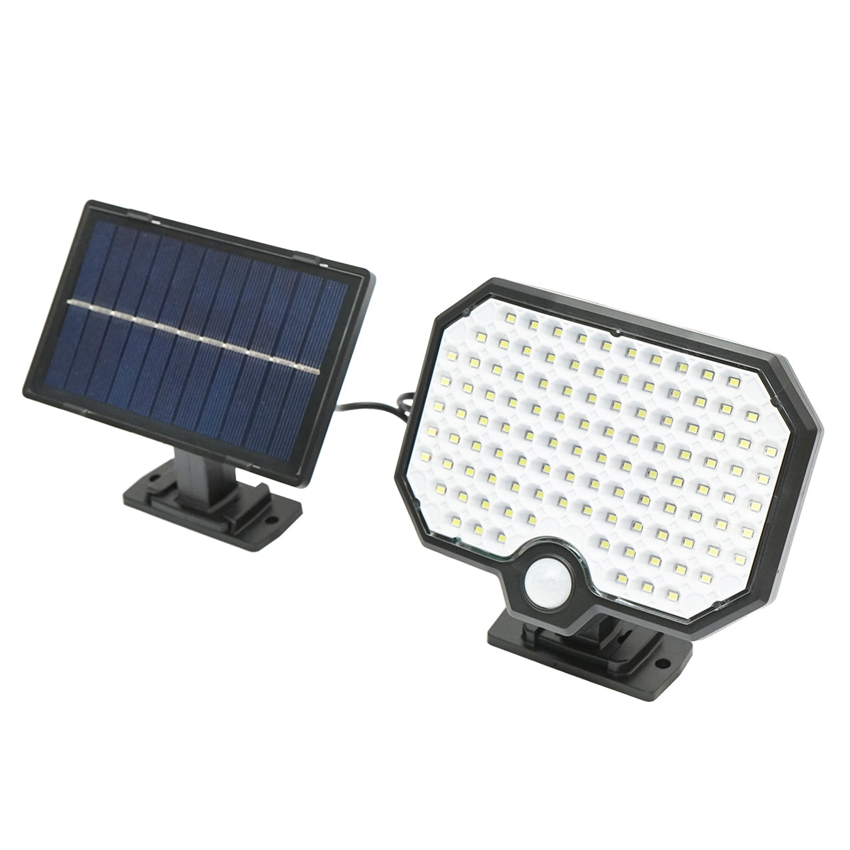 LED solárna lampa 450lm so solárnym panelom 1,65W/5,5V, batéria 3,7V/1,8 Ah, diaľkové ovládanie, kábel 5m a súmrakový senzor IP44 Breckner Germany