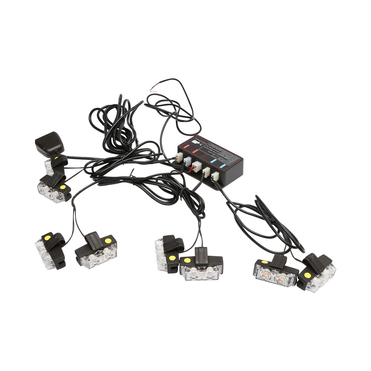 LED stroboskop - svetelná LED rampa, 2 LED, žlté svetlo 12V Breckner Germany