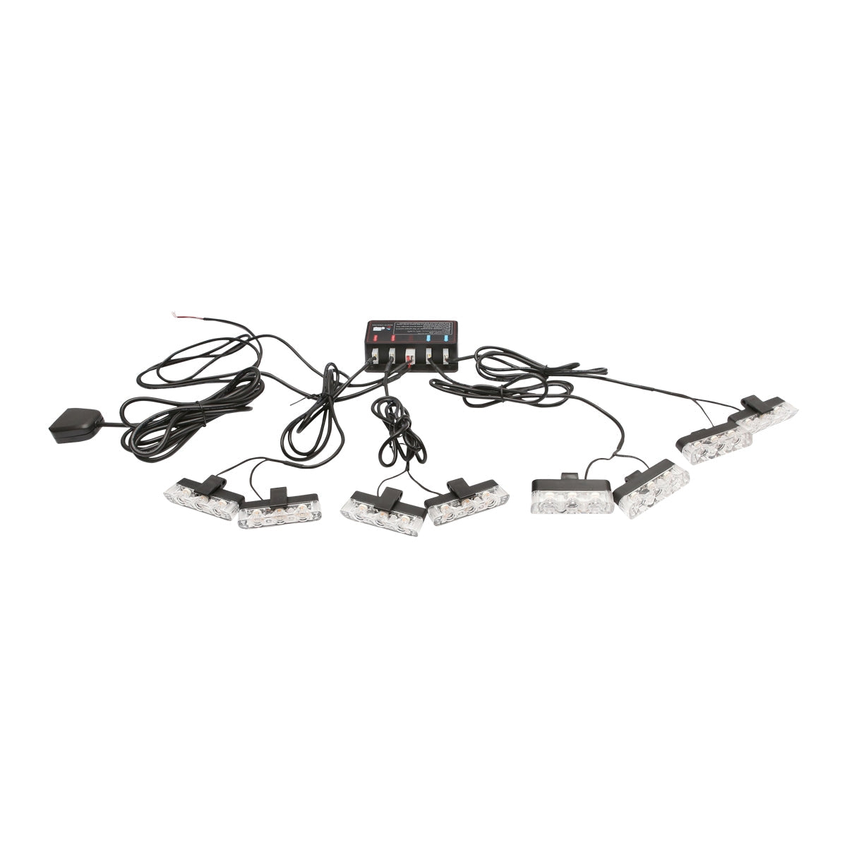 LED stroboskop - svetelná LED rampa, 3 LED, žlté svetlo 12V Breckner Germany