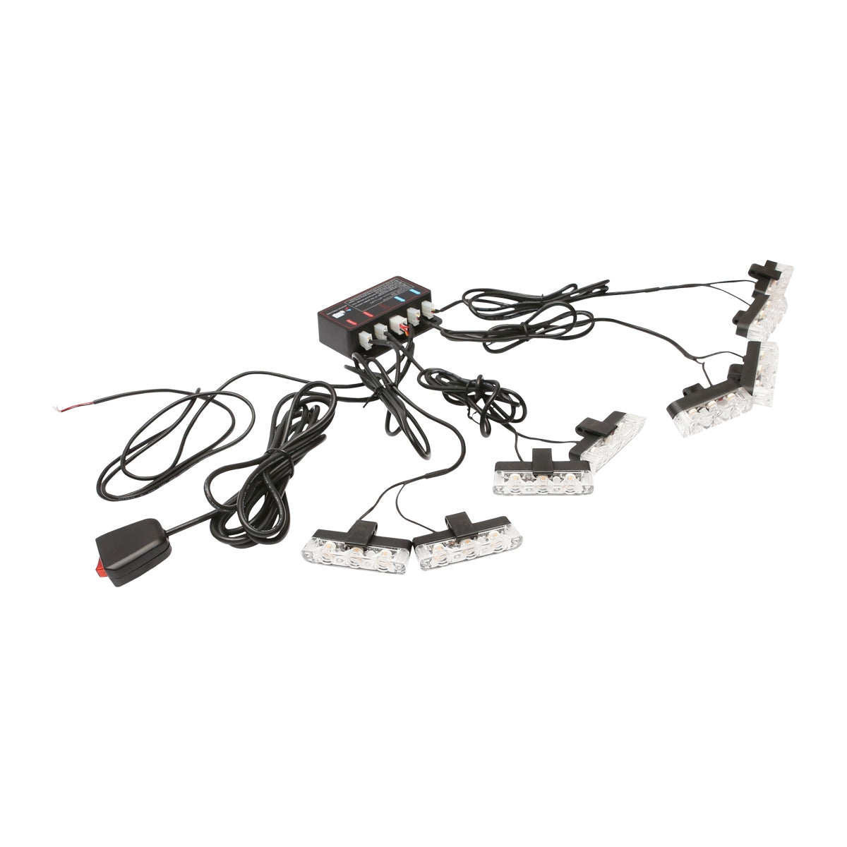 LED stroboskop - svetelná LED rampa, 3 LED, žlté svetlo 12V Breckner Germany