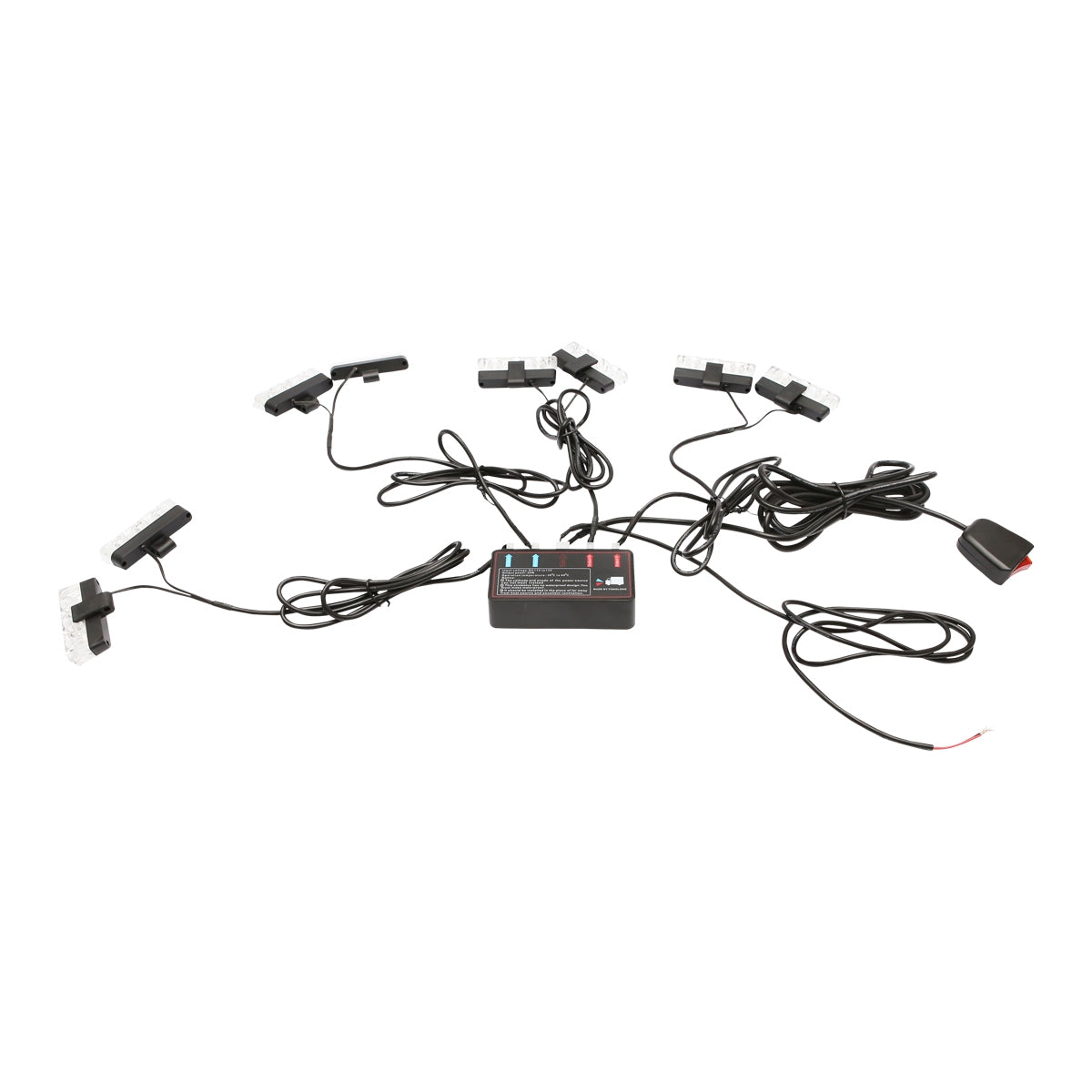 LED stroboskop - svetelná LED rampa, 3 LED, žlté svetlo 12V Breckner Germany