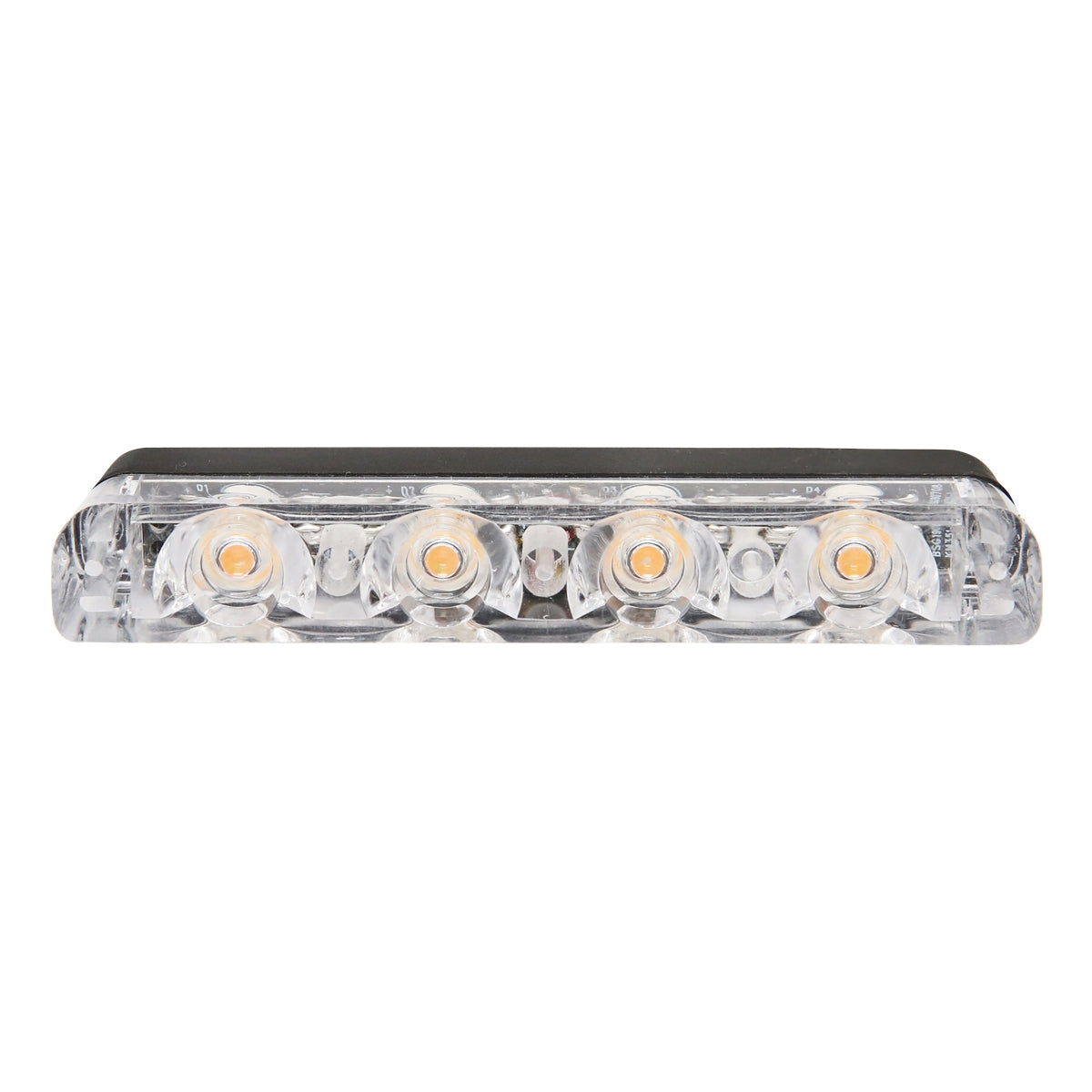 LED stroboskop - svetelná LED rampa, 4 LED, žlté svetlo 12V Breckner Germany
