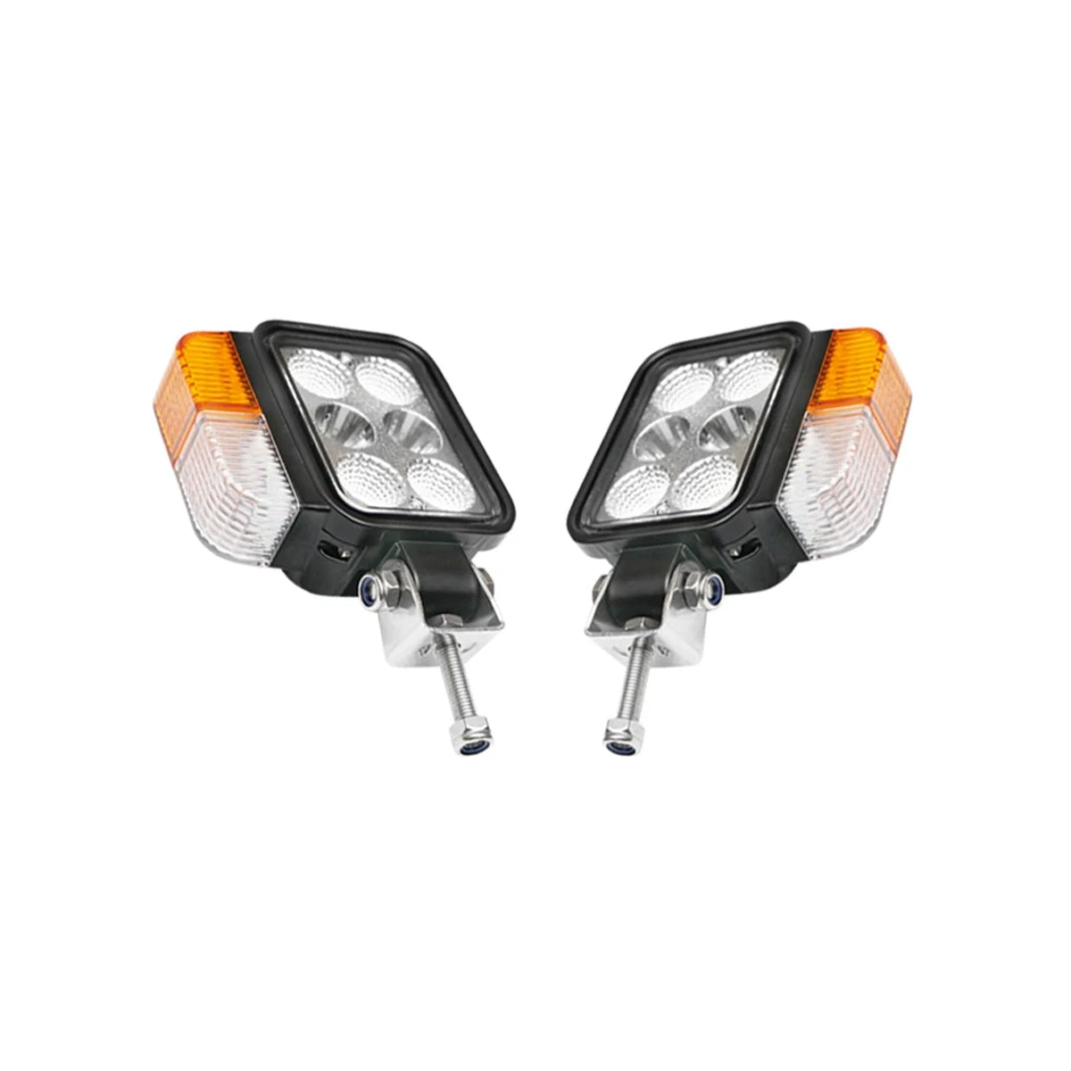 LED svetlomety na traktor, univerzálne, 10-80V, teplota 6000K, LED obrysové svetlá 3W a LED smerovky 3W, Breckner Germany