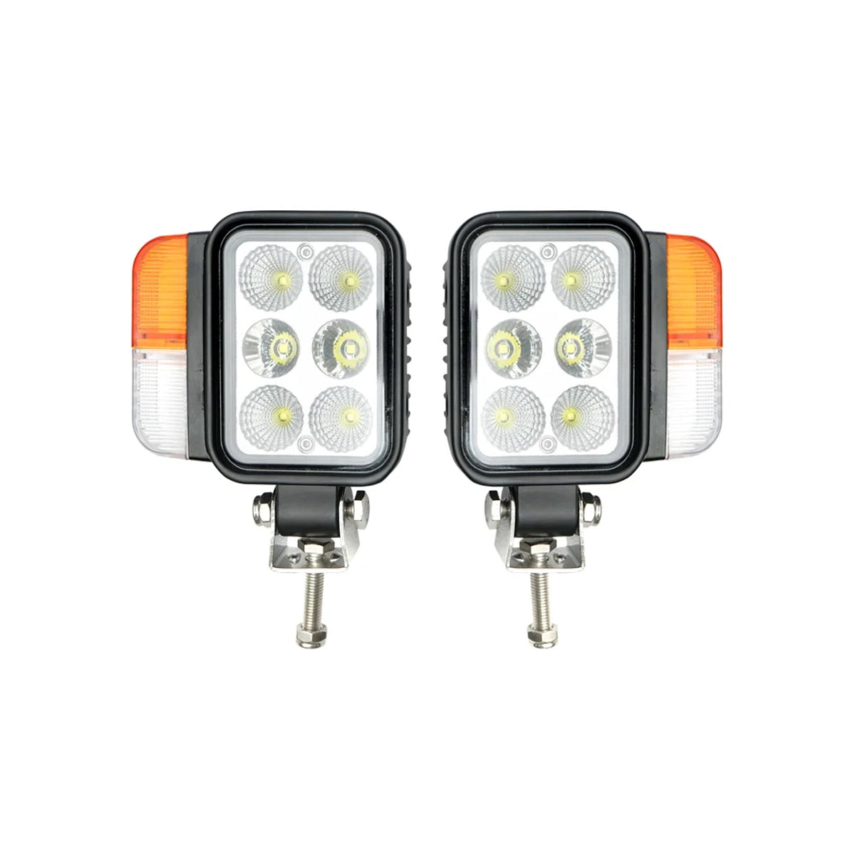 LED svetlomety na traktor, univerzálne, 10-80V, teplota 6000K, LED obrysové svetlá 3W a LED smerovky 3W, Breckner Germany