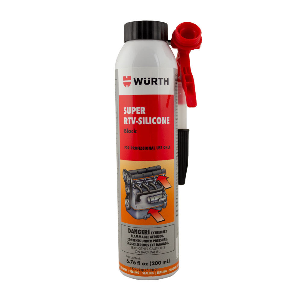 Lepiaca a tesniaca hmota - silikón čierny super RTV 200ml Wurth