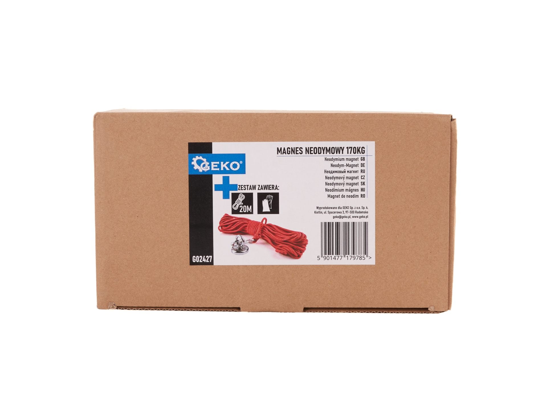 Sada neodýmového magnetu 170 kg s lanom 20 m a rukavicami