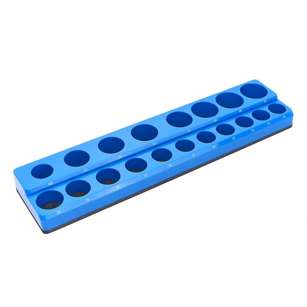 Magnetický držiak na nástrčné hlavice - kľúče 1/2'', metrický, 19ks