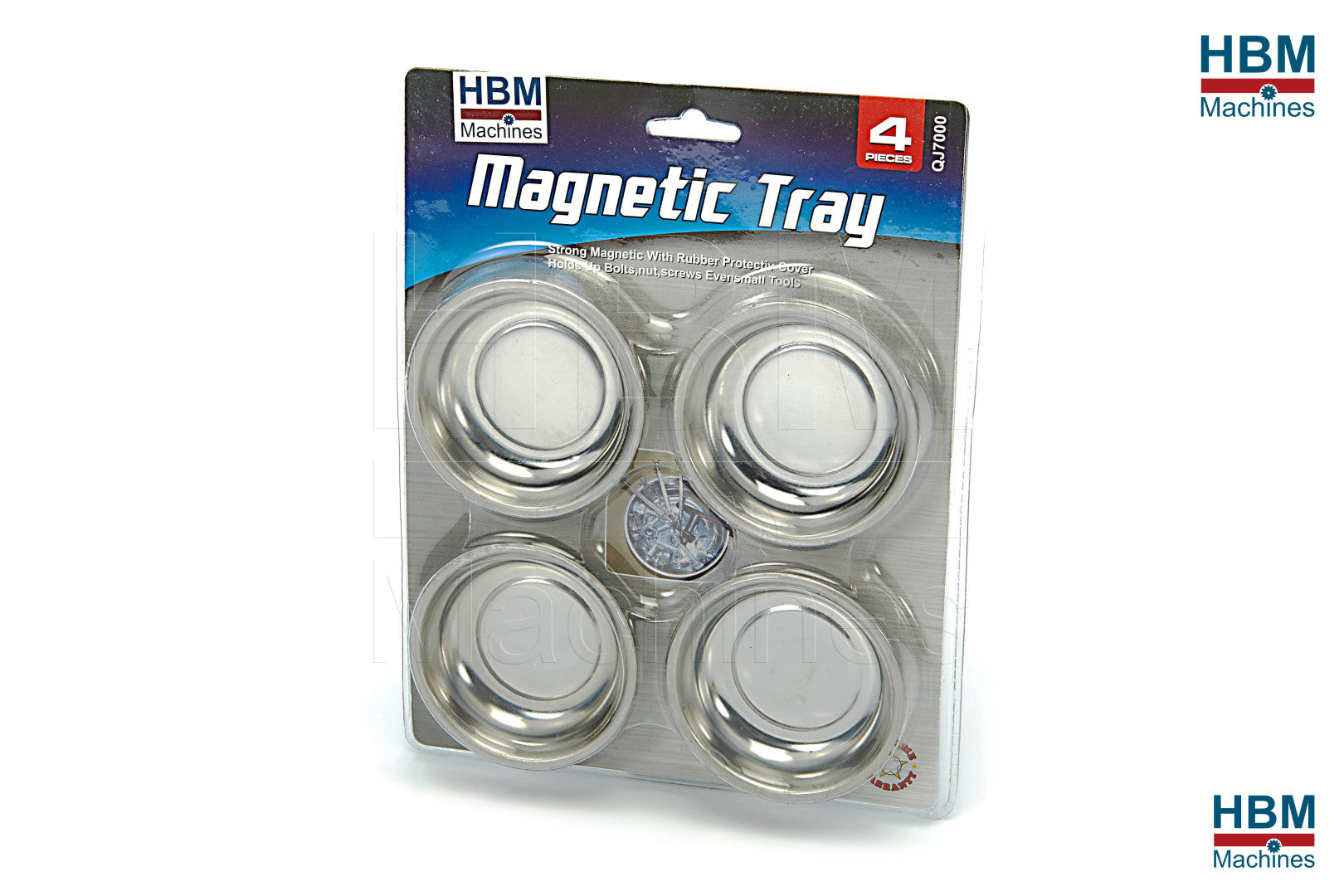 Magnetické misky, okrúhle, malé, sada 4ks, HBM
