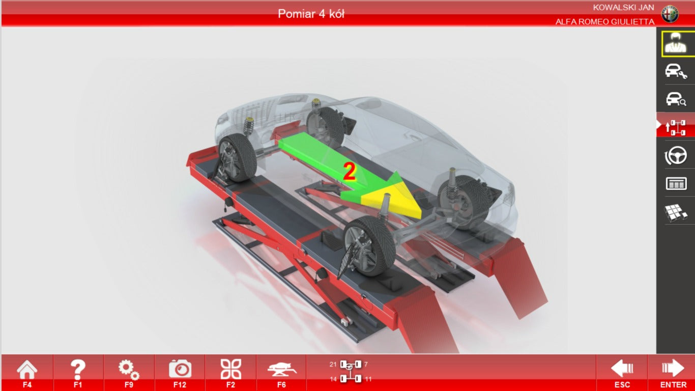 3D geometria - nastavovač kolies Invento S400
