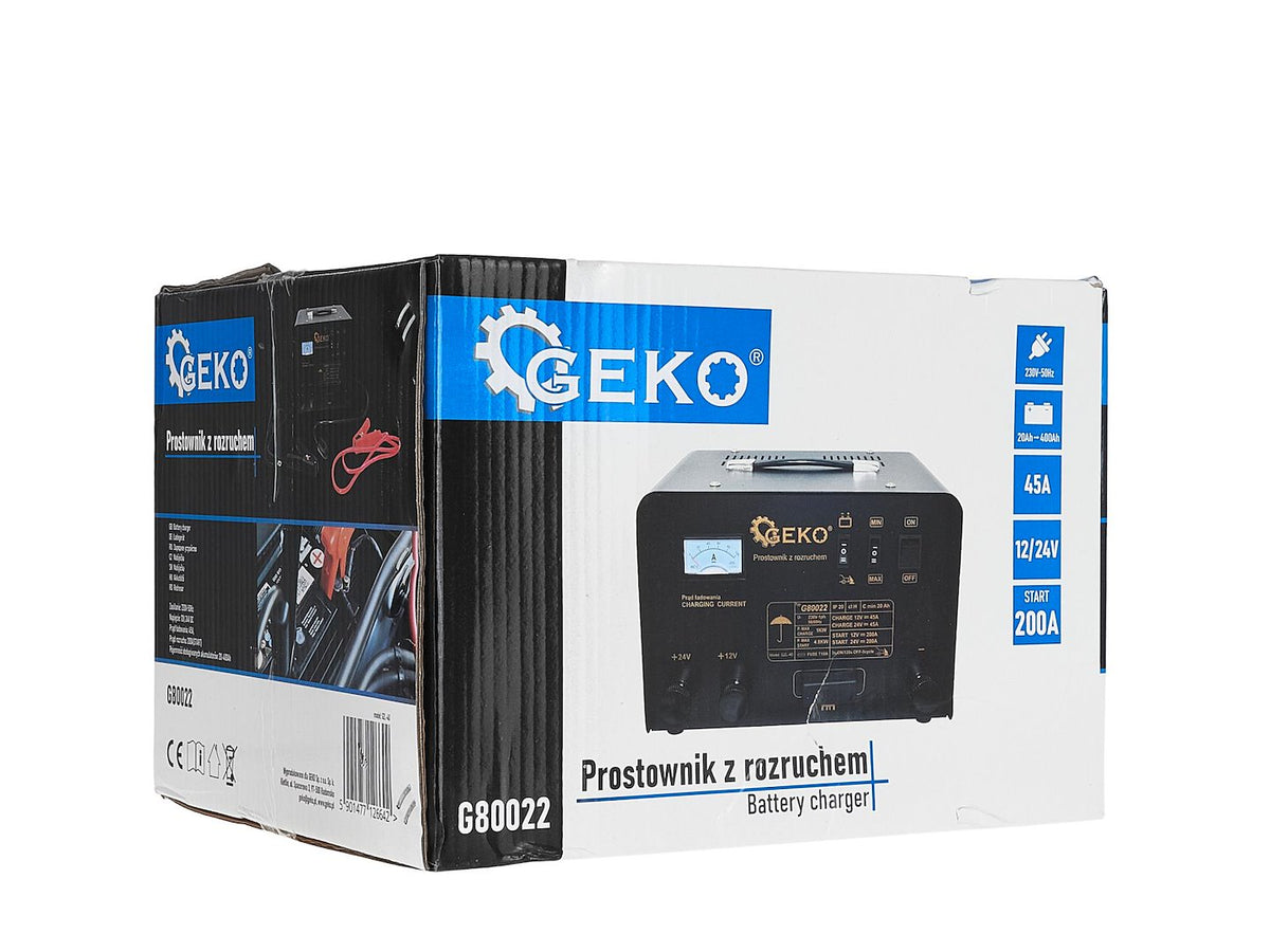 Nabíjačka autobatérií s funkciou štartovania 200A, 12/24V, Geko