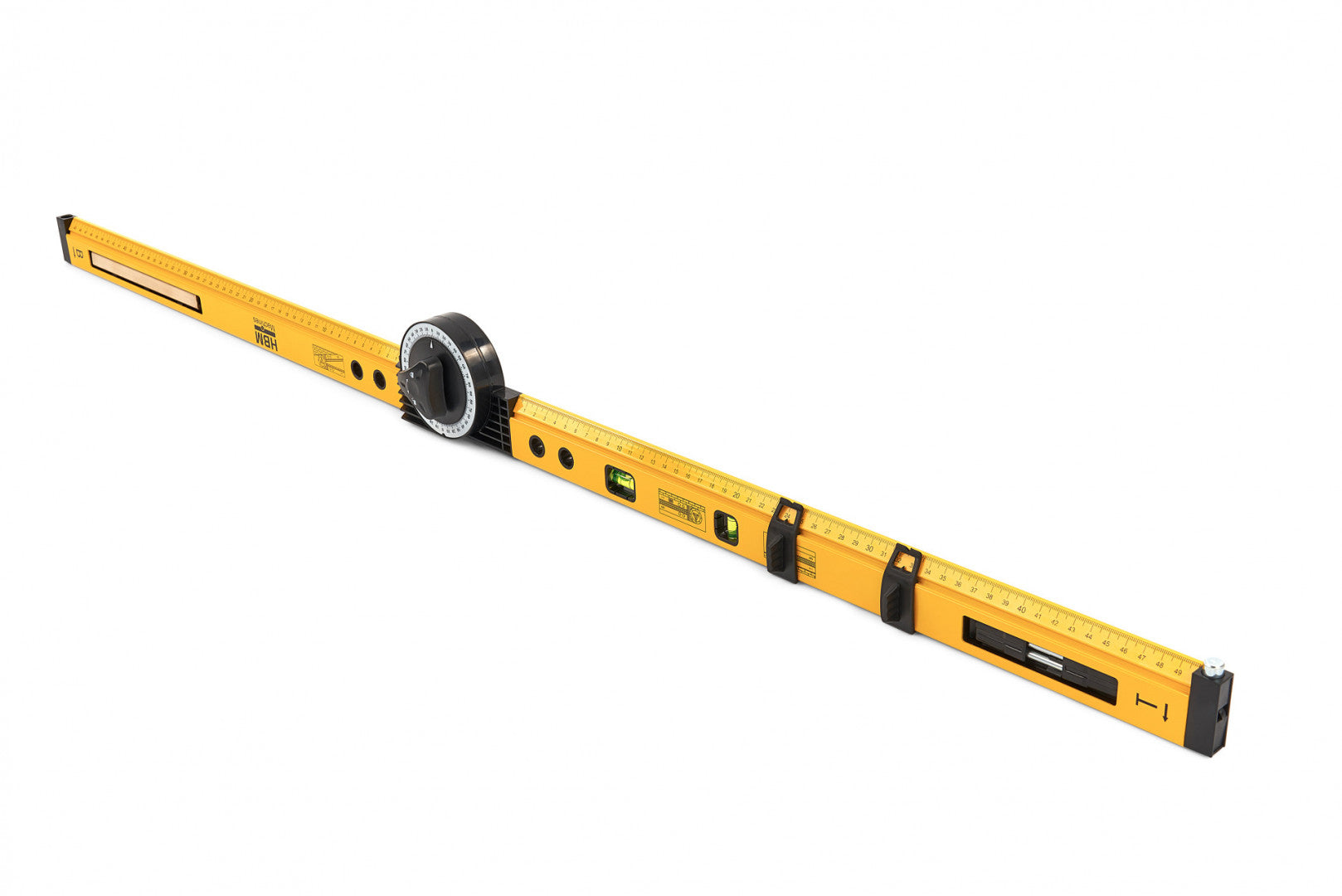 Nastaviteľný stavebný uhlomer s vodováhou 2 x 500mm HBM