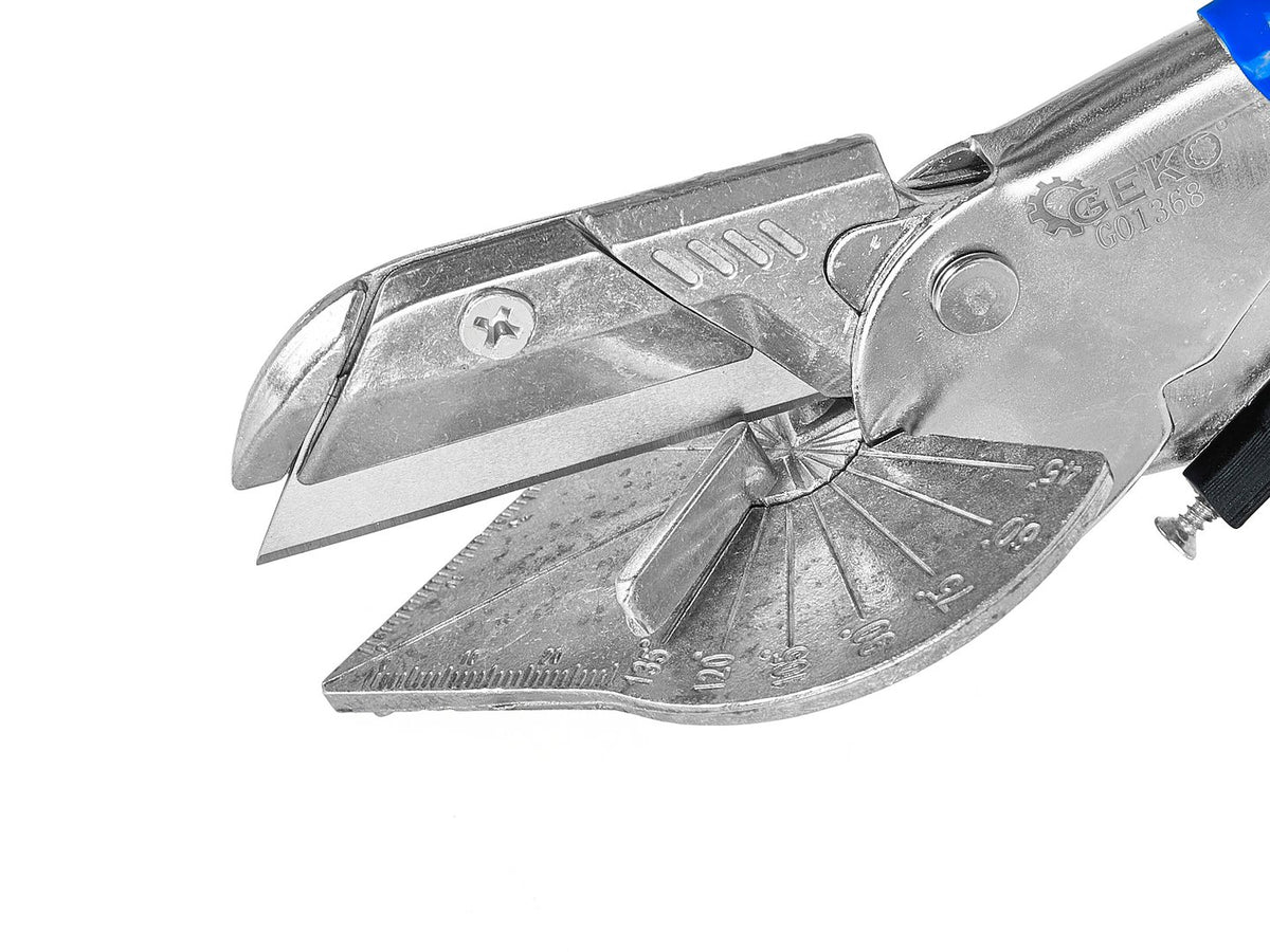 Nožnice s nastaviteľným uhlom rezu 45 - 135°na PVC profily a tesnenia, 220mm, Geko