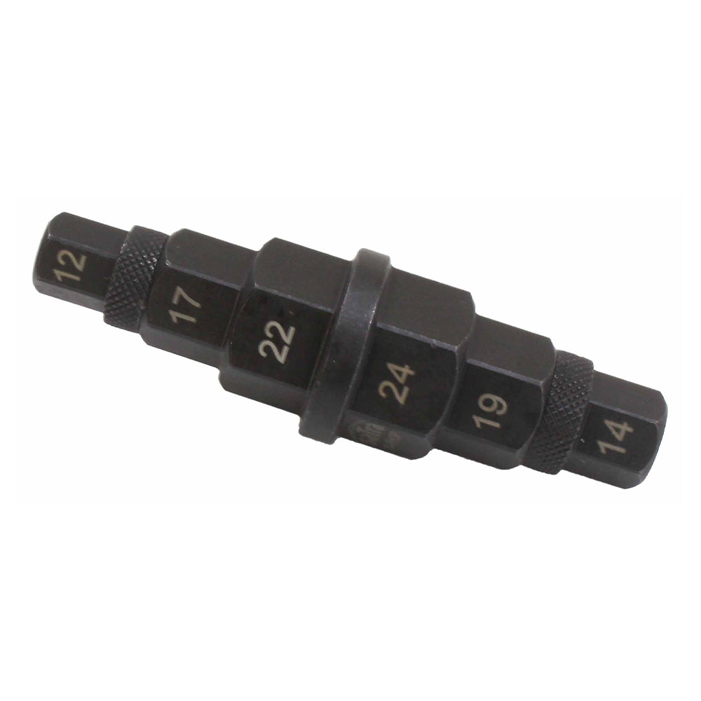 Nástrčný kľúč na os motocykla, stupňovitý, Imbus, 3/8'', 12 - 24mm