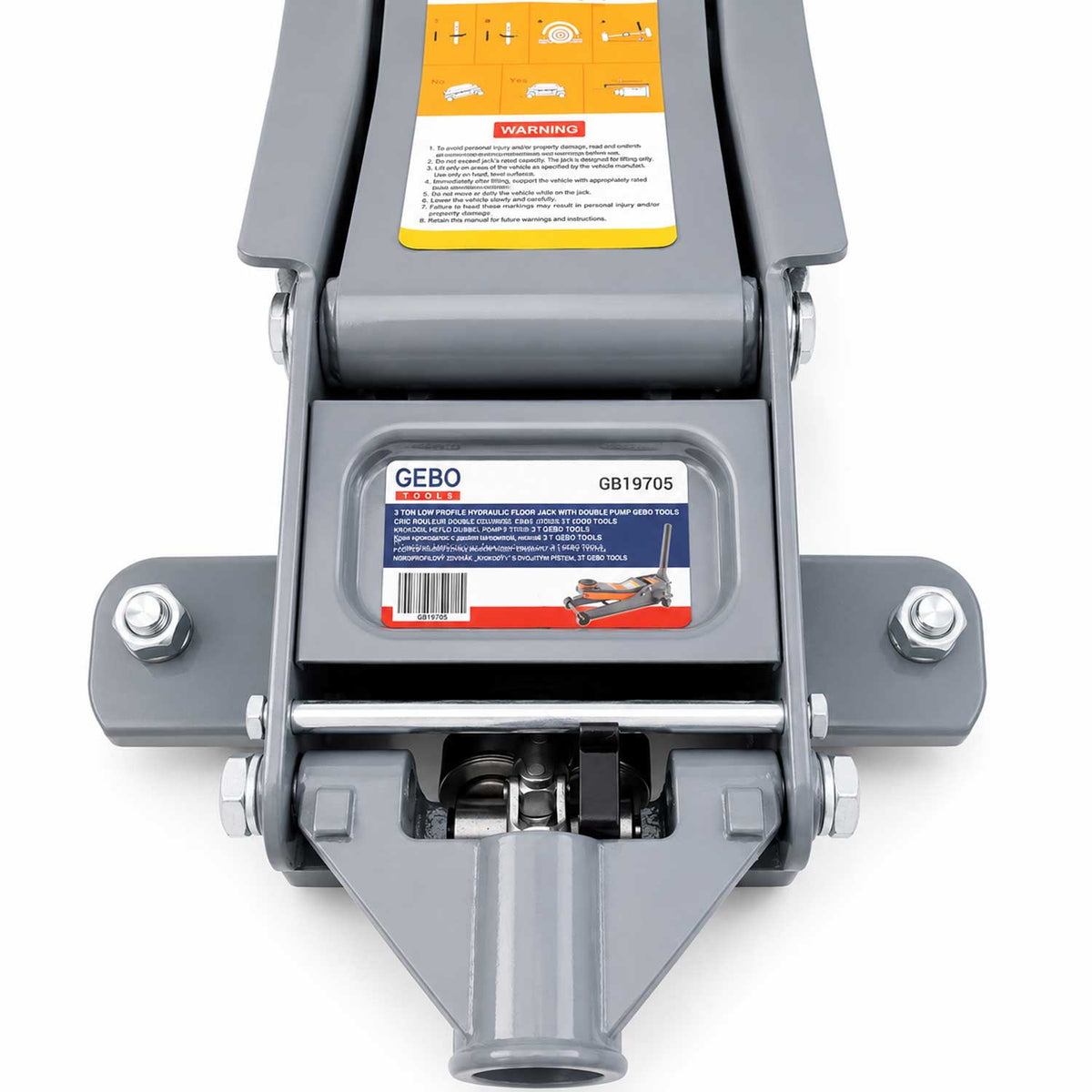 Nízkoprofilový hydraulický pojazdný zdvihák 3t, dvojpiestový Gebo Tools