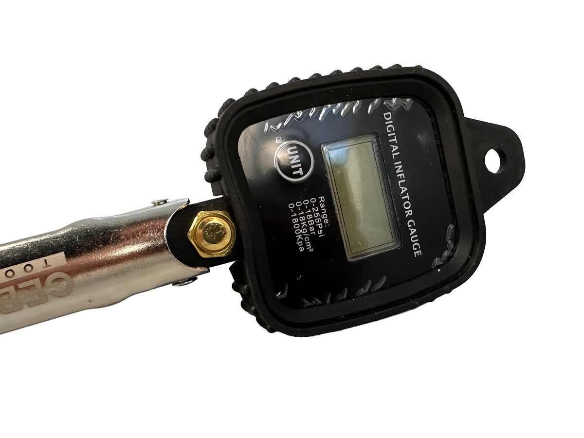 Pištoľ na hustenie pneumatík s digitálnym manometrom 0 - 255 PSI, Gebo Tools