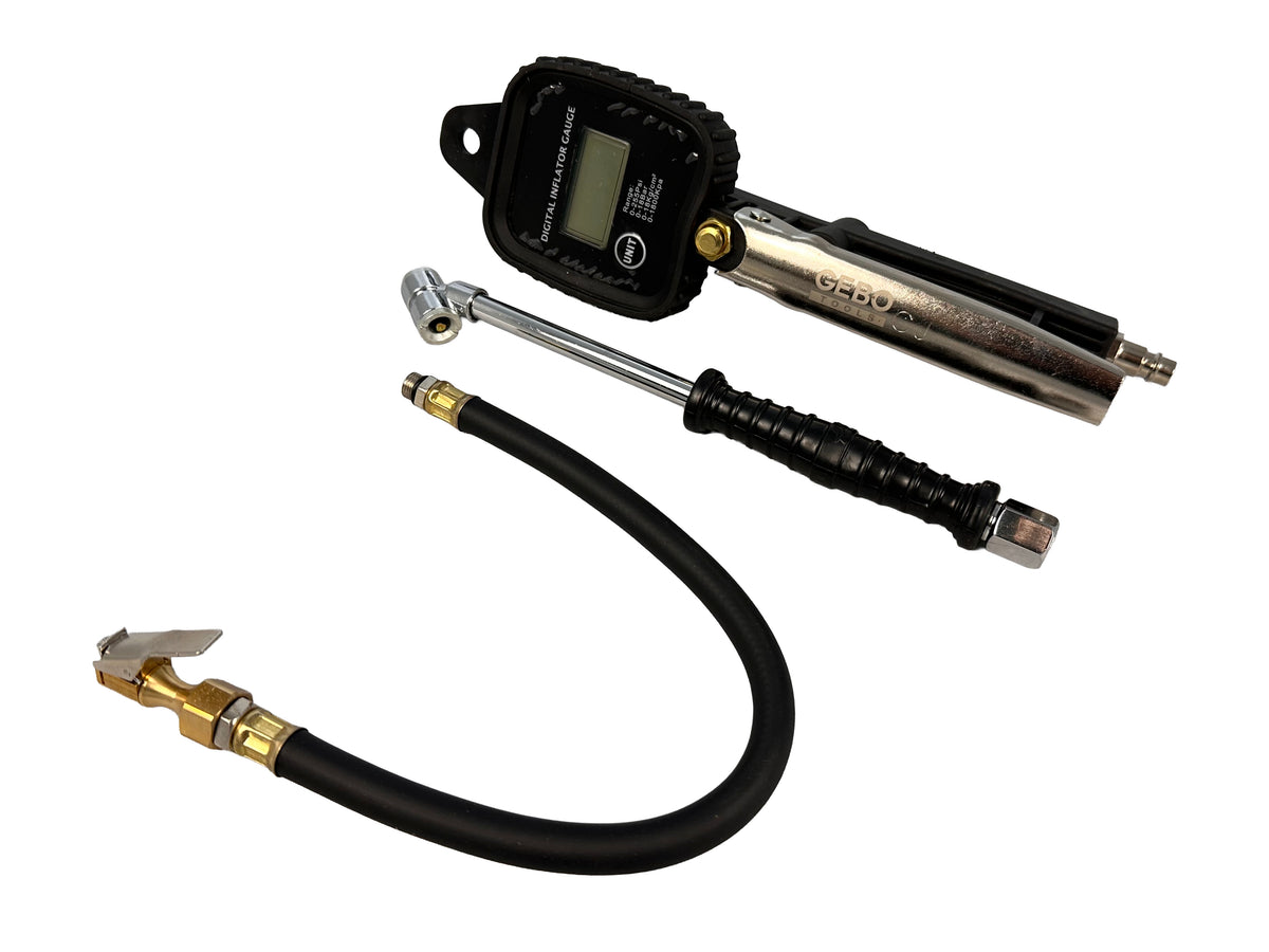 Pištoľ na hustenie pneumatík s digitálnym manometrom 0 - 255 PSI, Gebo Tools
