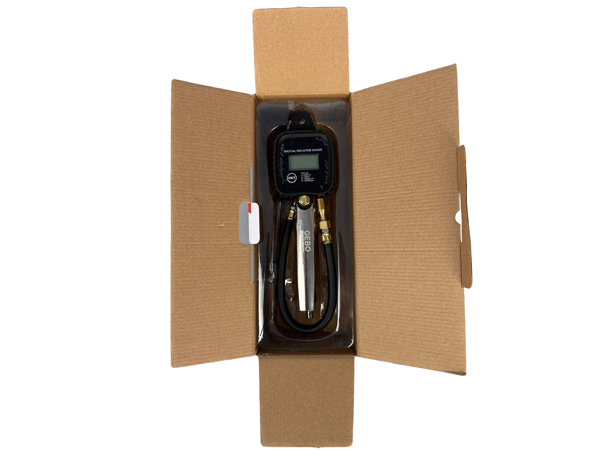 Pištoľ na hustenie pneumatík s digitálnym manometrom 0 - 255 PSI, Gebo Tools