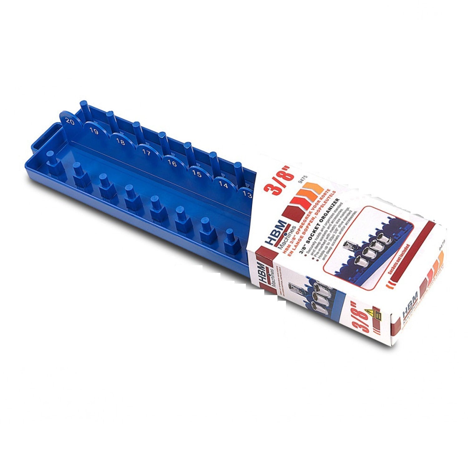 Plastový držiak na krátke a dlhé nástrčné hlavice - kľúče 3/8''