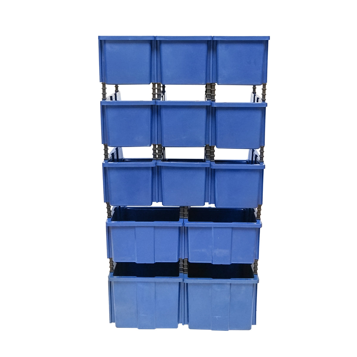 Plastový organizér s 13 boxmi, modrý, 510x400x1000mm