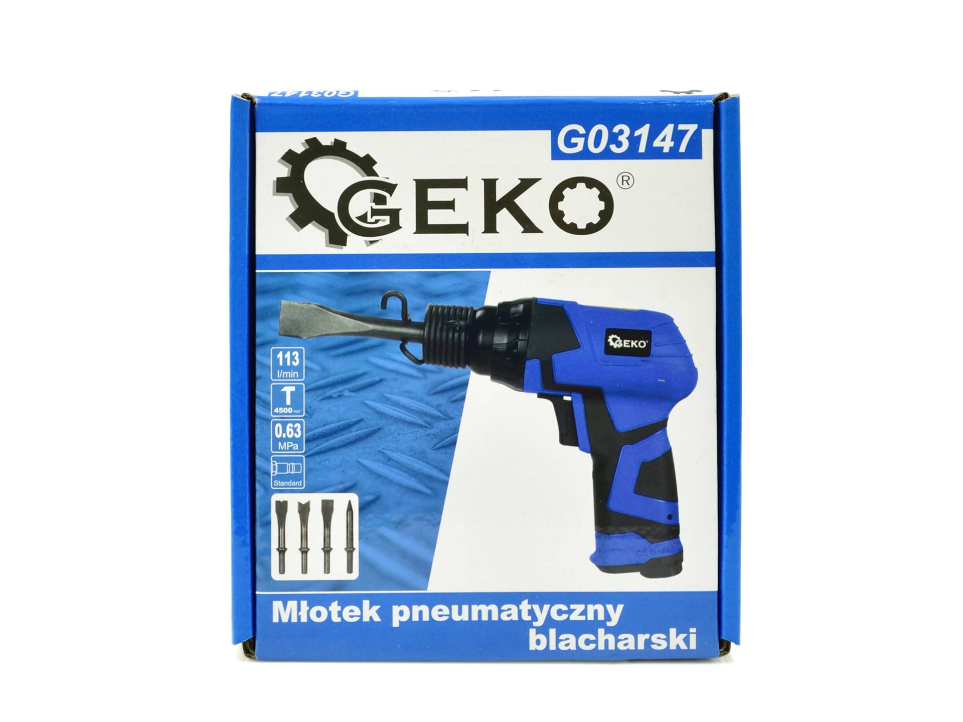 Pneumatické kladivo so sekáčmi 4500rpm Geko
