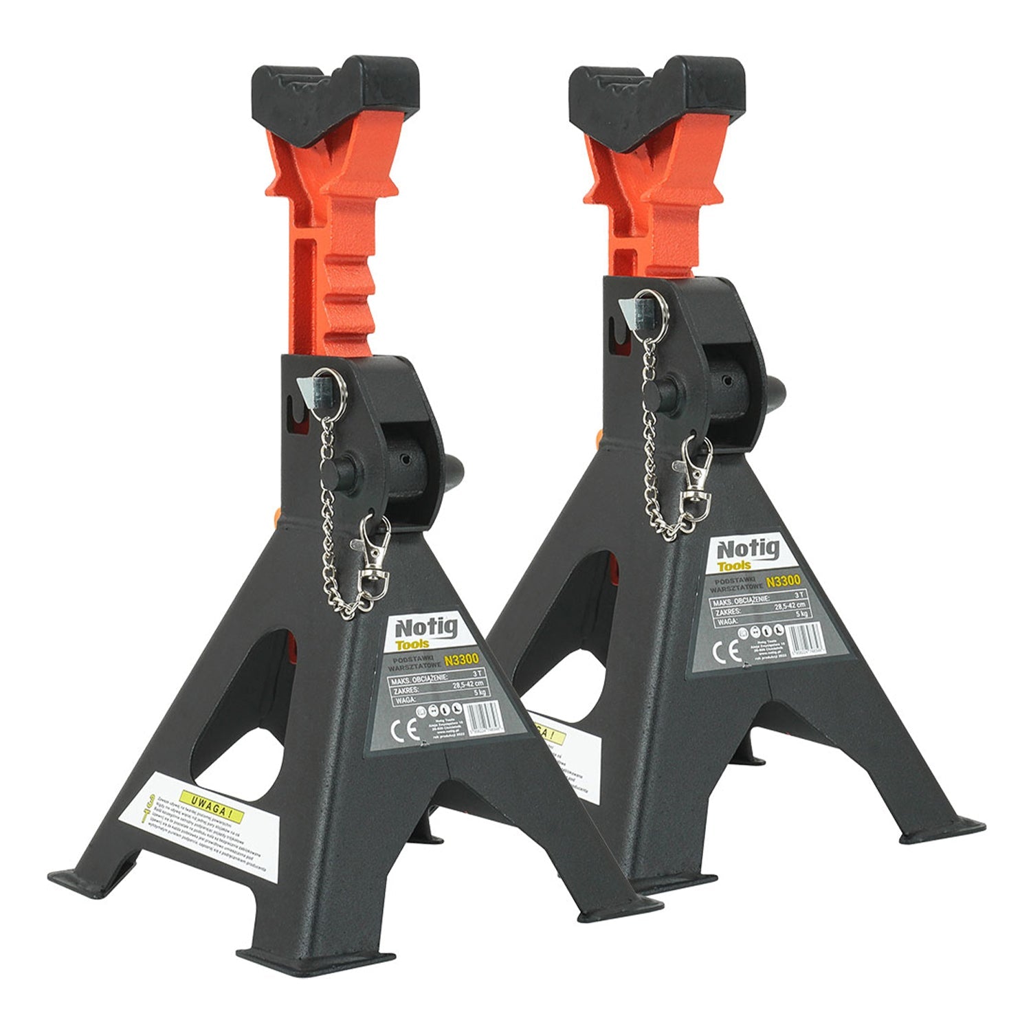 Podpery 2ks, 3t s dvojitým zámkom a gumovou podožkou, 29,5 - 43cm