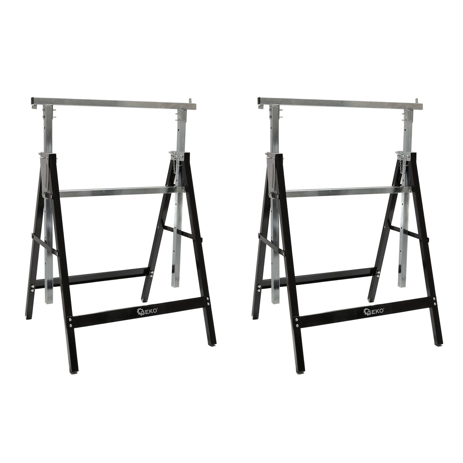 Pracovný stojan - nastaviteľná stavebná podpera - koza, 80 - 130cm, sada 2ks Geko