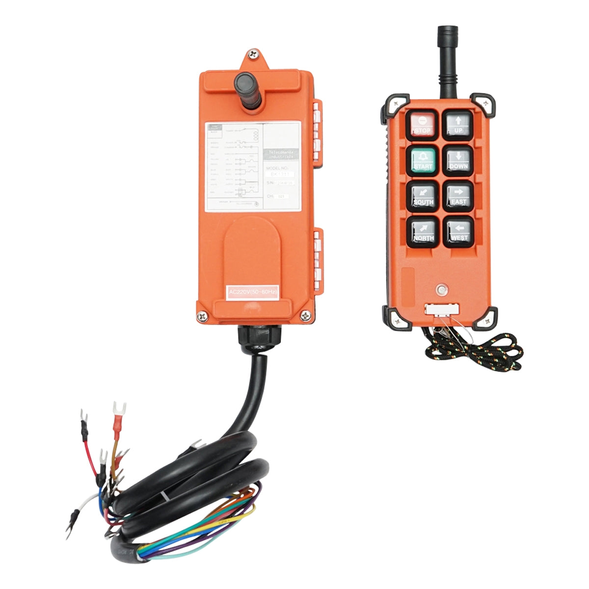 Priemyselné bezdrôtové diaľkové ovládanie so 6 tlačidlami AC 220V, vodeodolné Breckner Germany