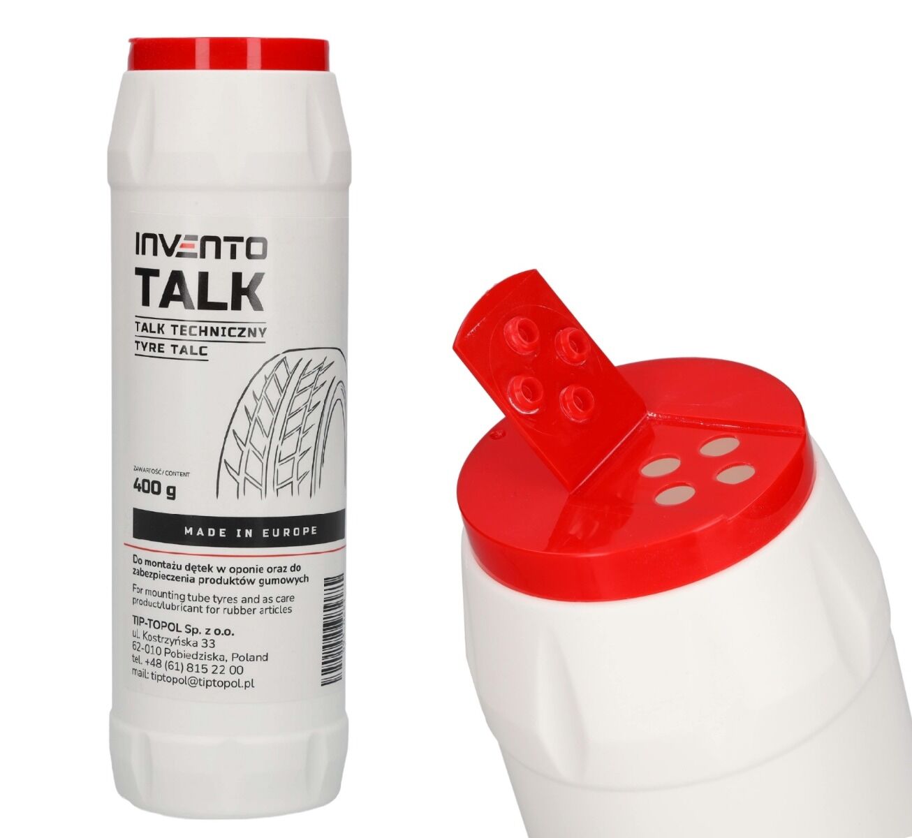 Práškový mastenec na pneumatiky 400g Invento