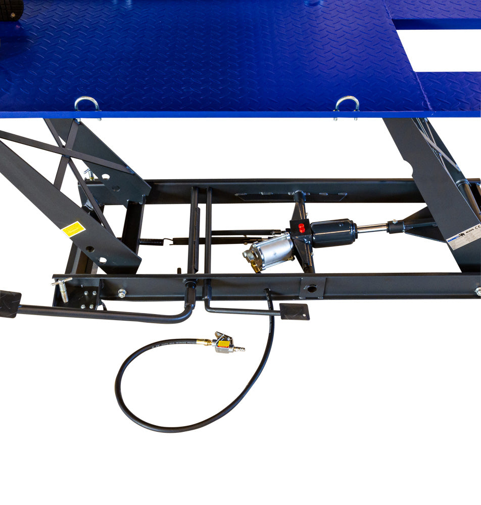 Hydraulicko-pneumatický zdvihák - plošina pre motocykle s uchytením kolesa 450kg