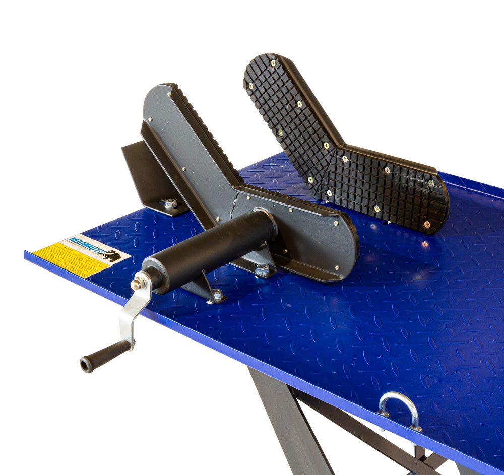 Hydraulicko-pneumatický zdvihák - plošina pre motocykle s uchytením kolesa 450kg