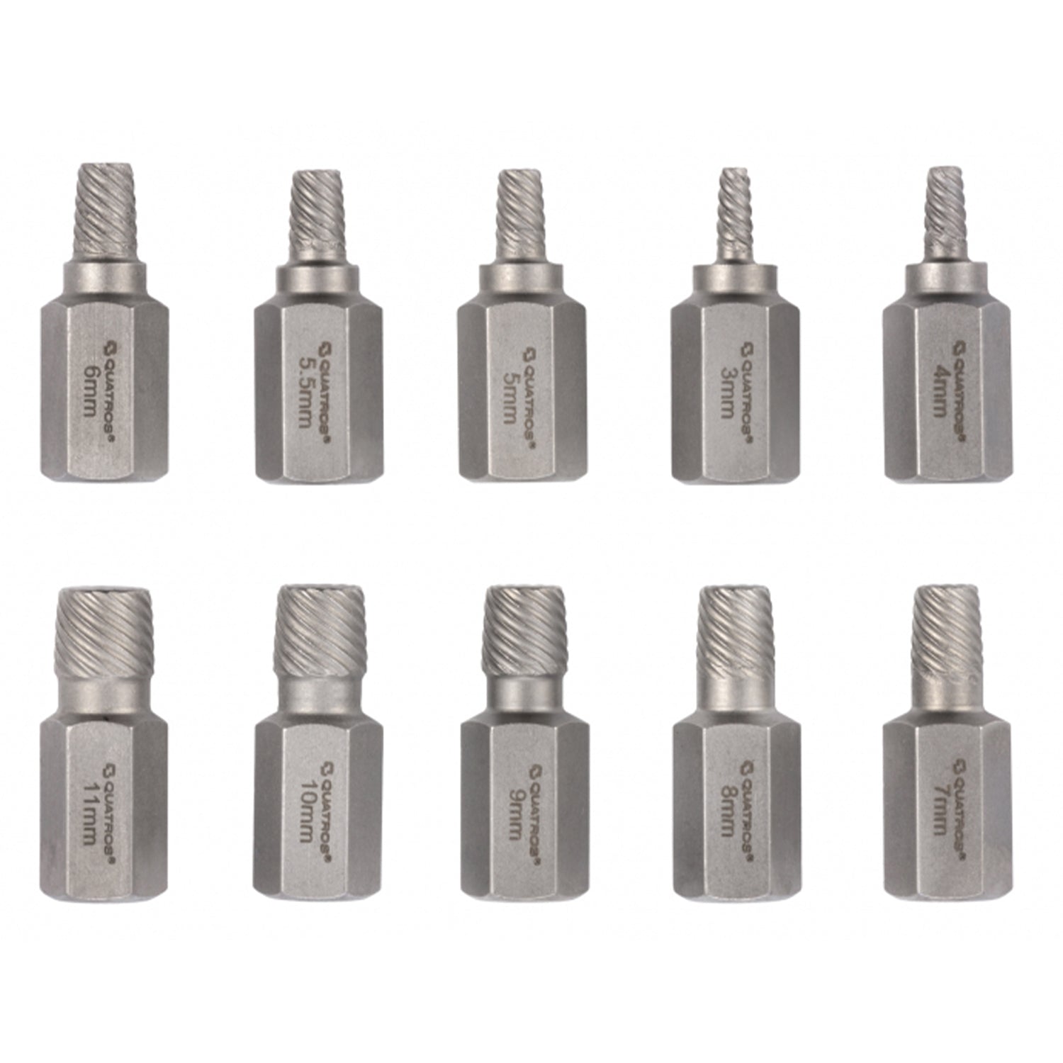 Sada extraktorov poškodených a zlomených skrutiek 10ks Quatros