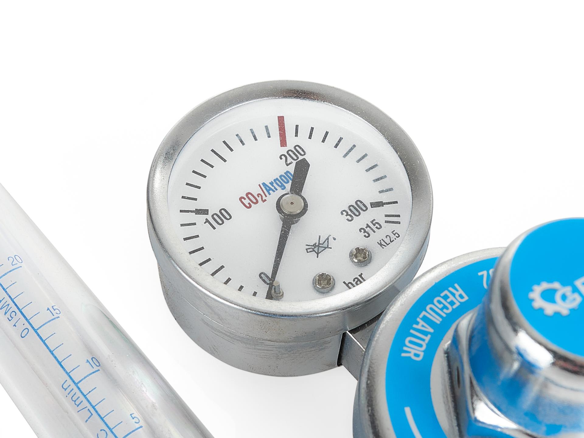 Regulátor tlaku CO2/argón s dvoma prietokomermi