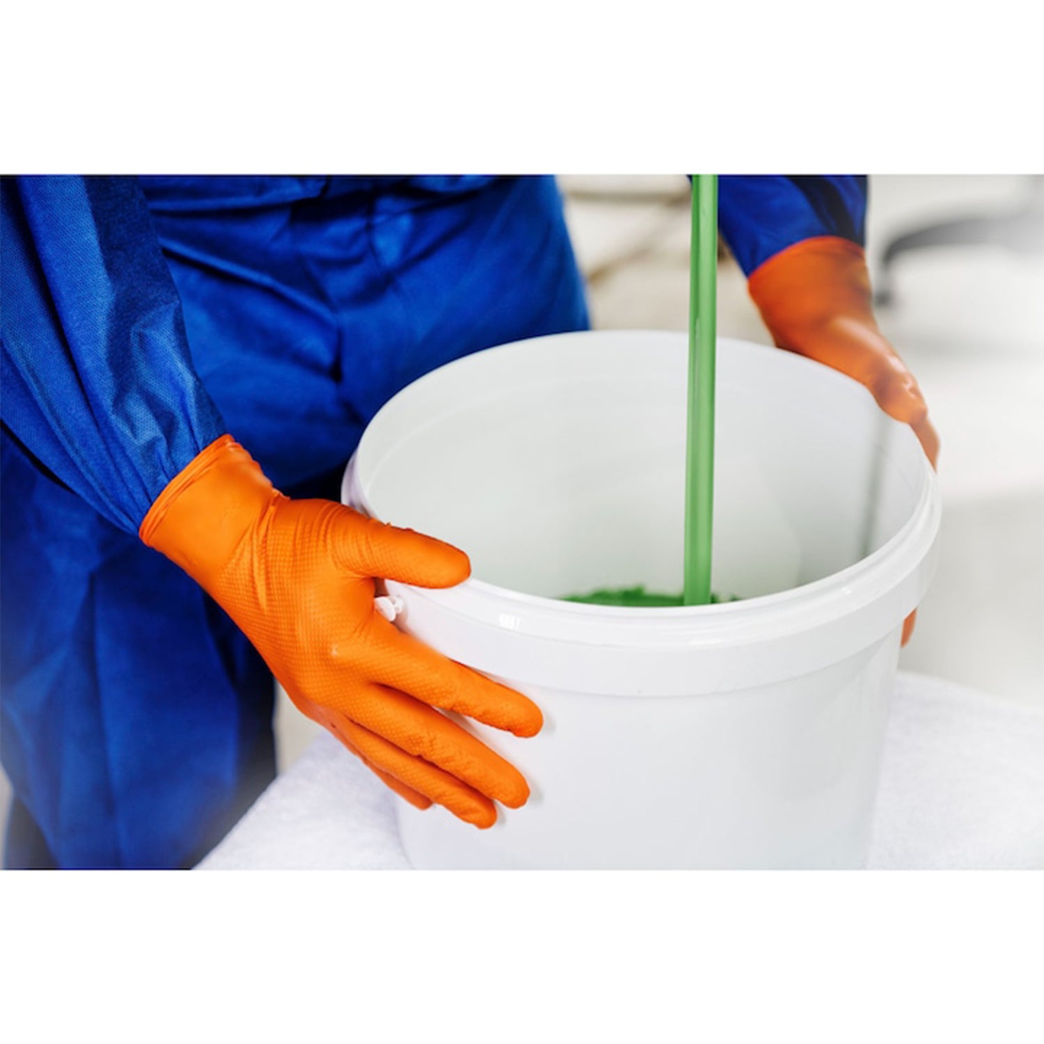 Prémiové nitrilové rukavice Mercator GoGrip One by One, oranžové, veľkosť M, balenie 100ks