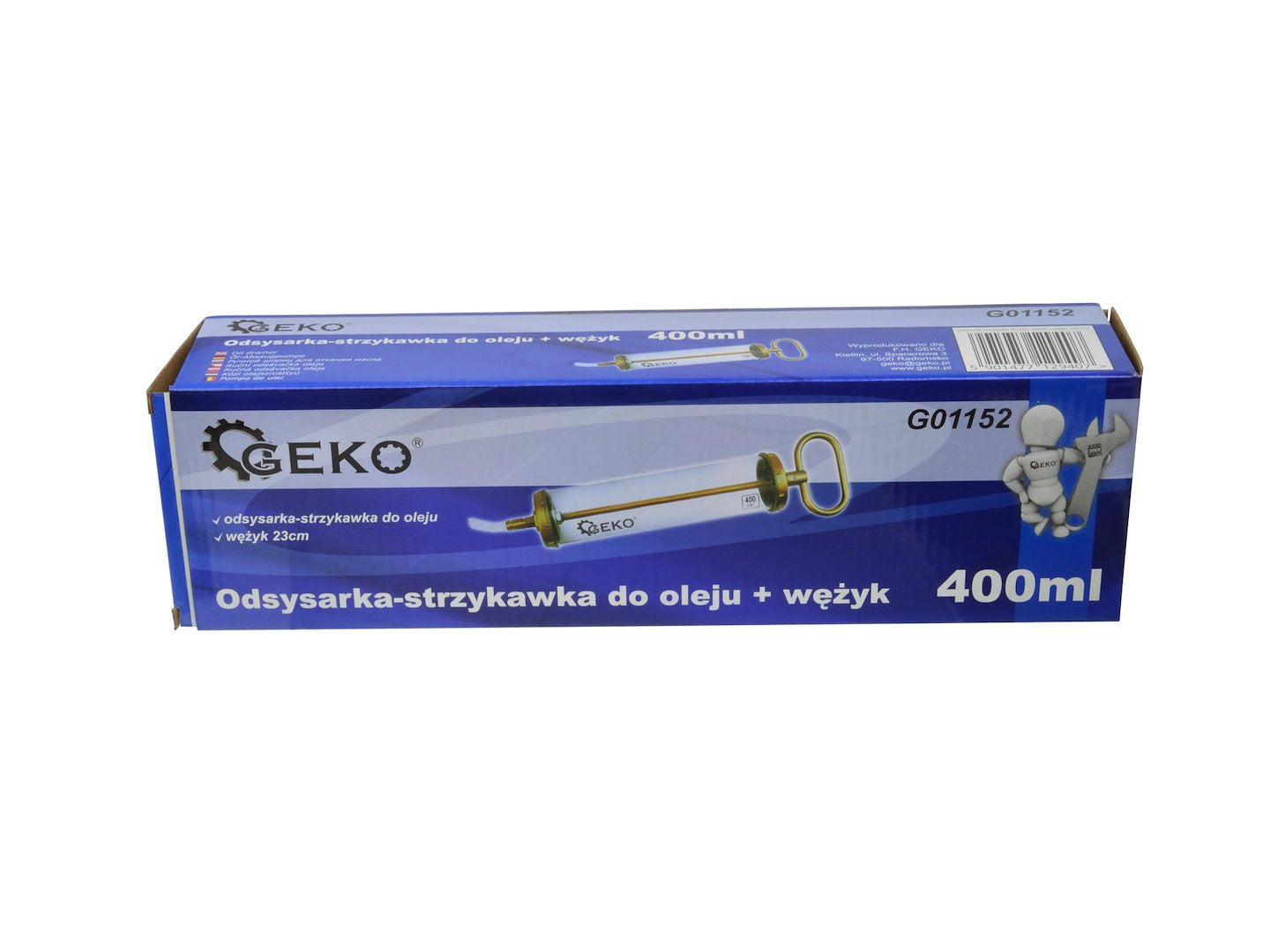 Ručná plnička - odsávačka oleja a kvapalín 400ml, Geko